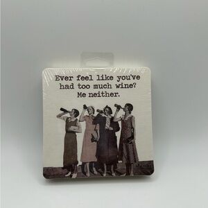 Humorous Wine Coaster (pack includes 6 paper coasters)